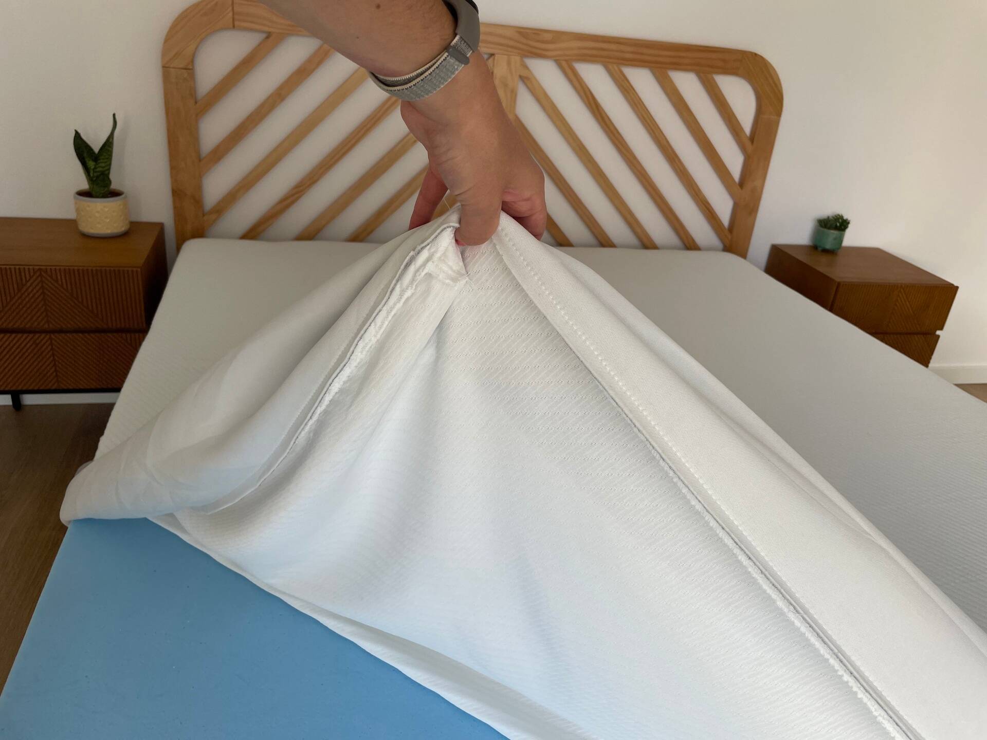 levantar capa de colchão